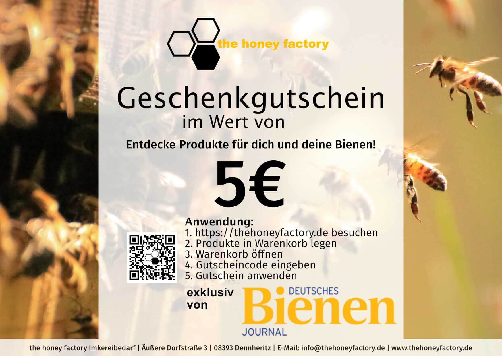 5 Euro Gutschein von The Honey Factory